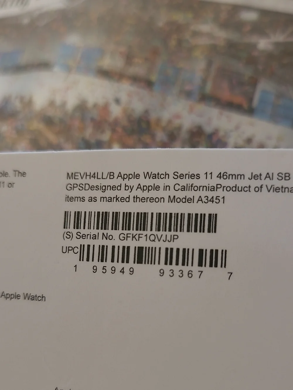 APPLE SERIES 11 46 MM Smartwatch with Black Silicone Band GPS Only